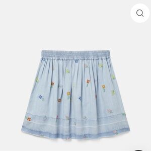 Stella McCartney Kids Light Blue Floral Skirt